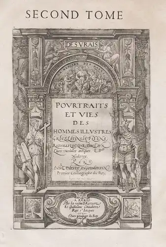 Pourtraits et Vies des Hommes Illustres Grecz, Latins, et Payens. Second Tome. - Titelblatt title page
