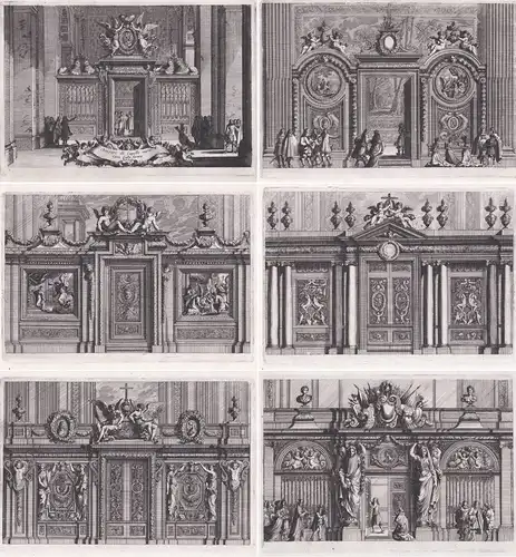 Chiusure di Capelle varie / Series of Baroque ornamental designs for chapels / Kapelle / Barock / Architektur