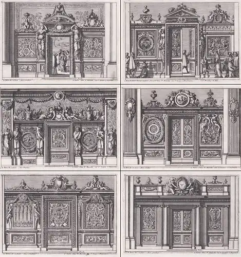 Series of Baroque ornamental interior designs / Barock / Architektur architecture