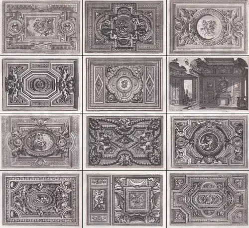 Series of Baroque ornamental ceiling designs / Barock / Architektur architecture