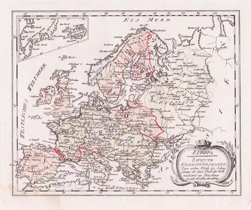 Europa Zweyte Einleitungskarte - Europe Europa Kontinent continent map Karte