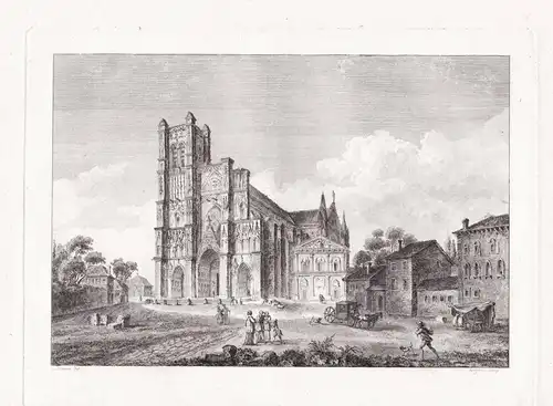 (Iere. Vue de l'Eglise Cathedrale d'Auxerre) - Auxerre eglise cathedrale Yonne Bourgogne Ansicht view vue