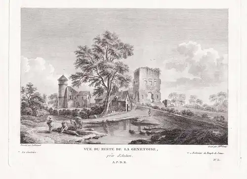 Vue du reste de la Genetoise, près d'Autun. - Autun Temple de Janus Saone-et-Loire Bourgogne Ansicht view vue