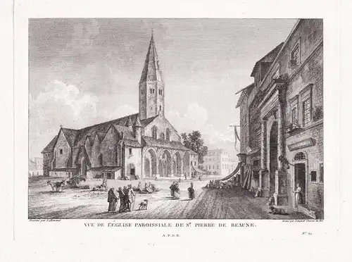 Vue de l'Eglise Paroissiale de St. Pierre de Beaune - Beaune eglise Saint-Pierre Cote-d'Or Bourgogne Ansicht v