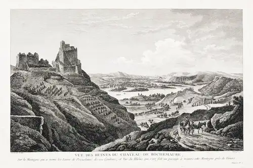 Vue des Ruines du Chateau de Rochemaure. - Chateau de Rochemaure Ardeche Auvergne Ansicht view vue