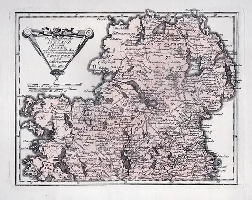 Des Königreichs Ireland Provinz Ulster mit dem nördlichen Theile oder Provinzen Leinster und Conaught. Nro. 91