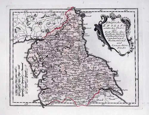 Des Königreichs England nördlicher Theil oder York Shire, das Bisthum Durham, Northumberland, Cumberland, West