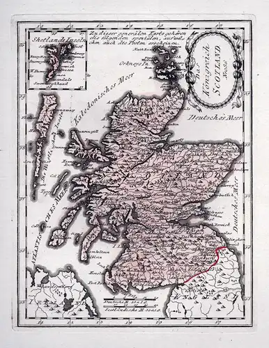 Das Königreich Scotland. Nro. 86. - Scotland Schottland map Karte