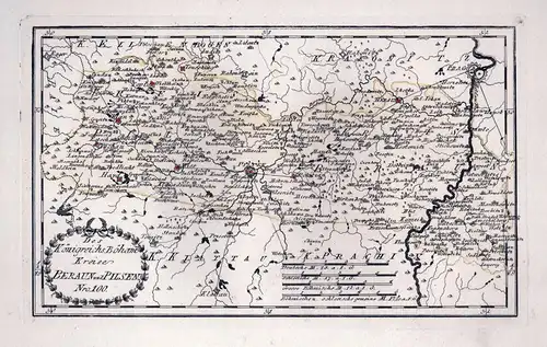 Des Königreichs Böheim Kreise: Beraun und Pilsen Nro. 100 - Plzen Beroun Böhmen Bohemia Czech Cechy Tschechien