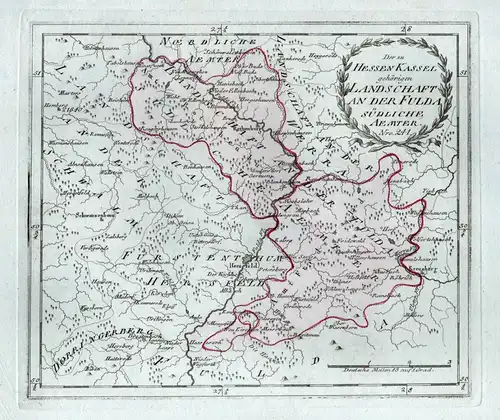 Der zu Hessen Kassel gehörigen Landschaft an der Fulda südliche Aemter Nro. 241 - Bad Hersfeld Rotenburg Fulda