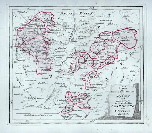 Die Staaten der Fürsten und Grafen zu Solms mit den freyen reichsstädten Friedberg und Wetzlar Nro 254 - Wetzl