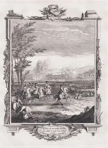 Defaite de six milles hommes des allies a mele le 9. Juillet 1745 - Combat de Melle / Ille-et-Vilaine / Bretag