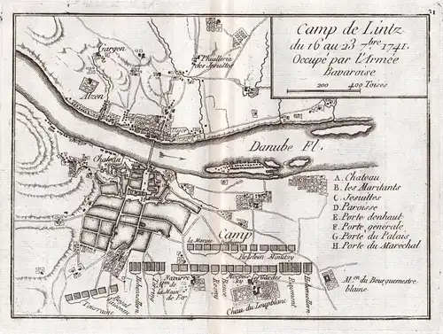 Camp de Lintz du 16 au 23 7.bre 1741 - Linz Donau / Österreich Austria