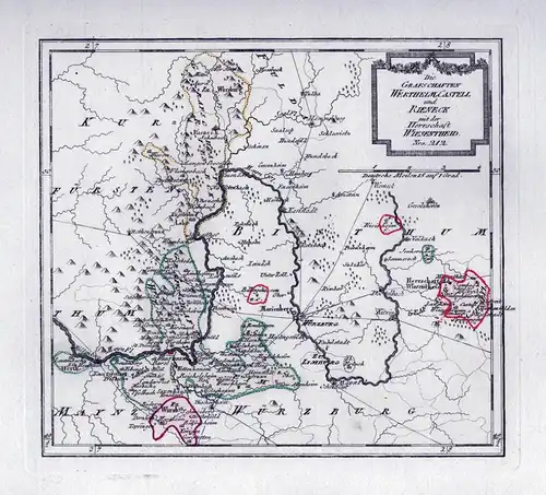 Die Grafschaften Wertheim Castell und Rieneck mit der Herrschaft Wiesentheid Nro. 212 - Wertheim Rieneck Lohr
