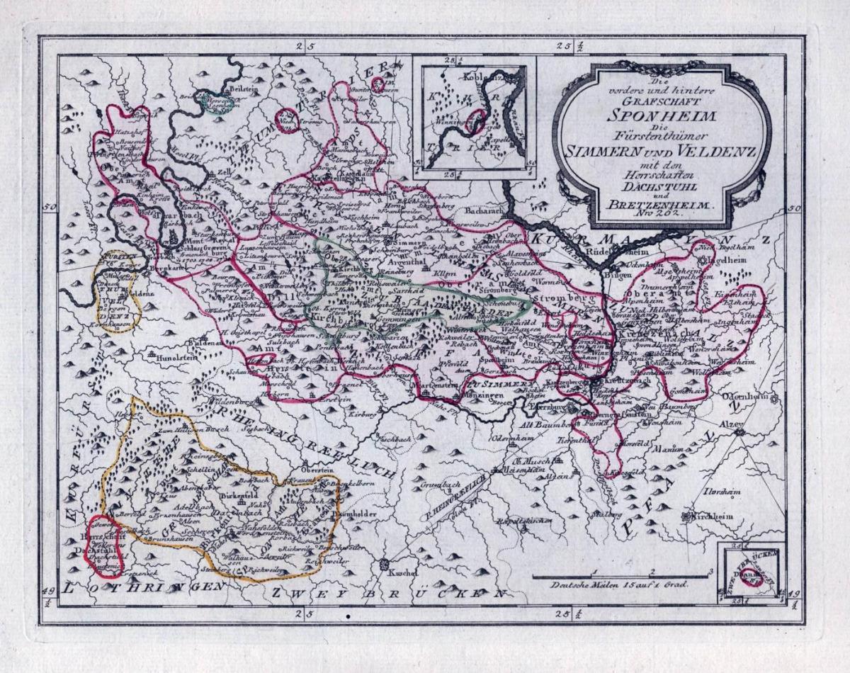 Die vordere und hintere Grafschaft Sponheim Die Fürstenthümer Simmern