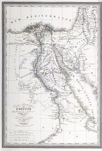 Carte particuliere de l'Egypte - Egypt Egypte Ägypten Arabia Red Sea