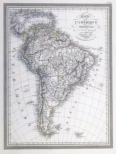Carte de l'Amerique Meridionale - South America / Amerique du Sud / Südamerika