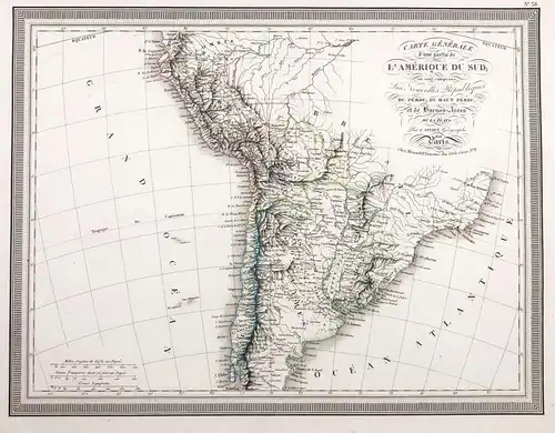 Carte Generale d'une partie de L'Amerique du Sud ou sont comprises Les Nouvelles Republiques du Perou, du Haut