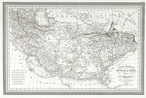 Carte generale de Royaume de Perse et du Royaume de Cabout ou Afghanistan - Persia Persien Iran Afghanistan