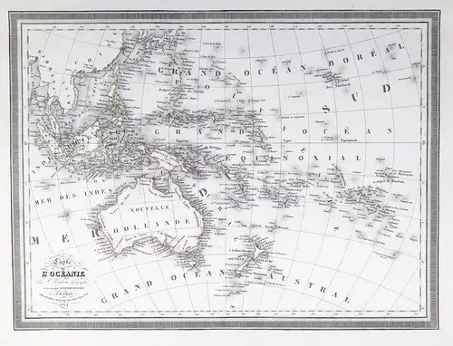 Carte de l'Oceanie - Australia / Oceania / Philippines / Australien / Neuseeland / New Zealand