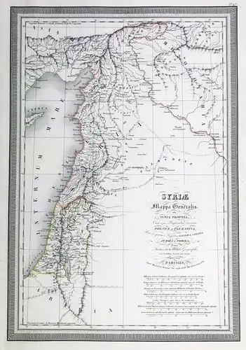 Syriae Mappa Generalis ubi Syria Propria cum ejus Regionibus civersis, Phenice et Palaestina... - Syria Syrie
