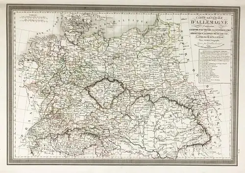 Carte generale d'Allemagne - Deutsches Reich / Deutschland / Germany / Böhmen Bohemia / Polska / Polen / Polan