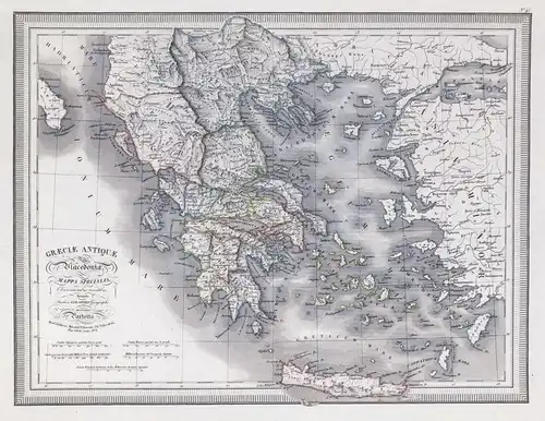 Graeciae Antiquae nec non et Macedoniae Mappa Specialis... - Greece Griechenland Greek Archipelago