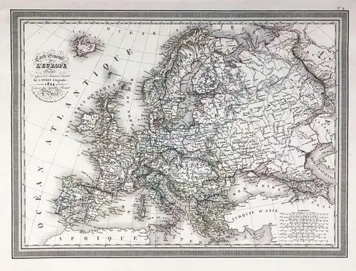 Carte generale d'Europe - Europa Europe / continent Kontinent
