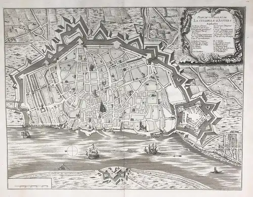 Plan de la Ville et de Citadelle d'Anvers - Anvers Antwerp Antwerpen / Belgium / Belgique / Belgien / Belge