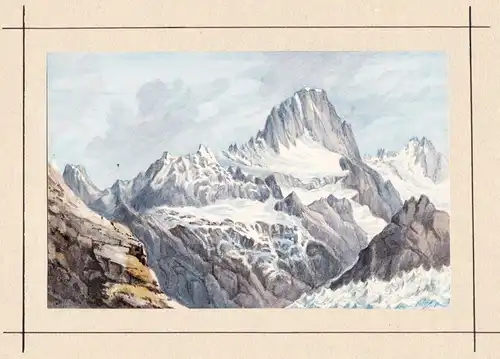 Die Schreckhornkette von Zäsenberg aus - Schreckhornkette Schreckhorn Berner Alpen / Schweiz / Suisse / Switze