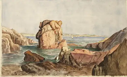 (Küstenlandschaft mit Felsen / coastal landscape with rocks)