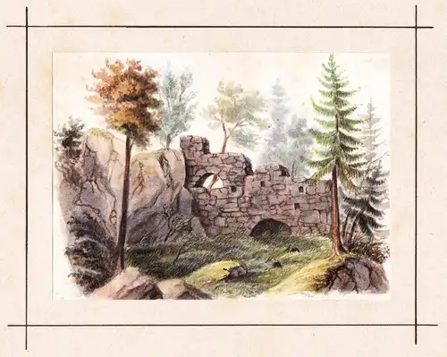 Arnstein b. Kaisermarkt. - Burgruine Arnstein Maria Raisenmarkt Alland BZ Baden / Niederösterreich Österreich