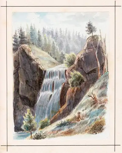 Pfarrwald Wasser Fall am Ötscher. - Ötscher Pfarrwald Wasserfall Ybbstaler Alpen / Niederösterreich Österreich