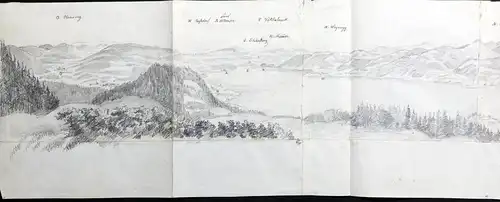 Der Attersee und seine Umgebung vom hohen Gupf bei Unteraach / Panorama vom Hohen-Gupf bei Unteraach, der Atte