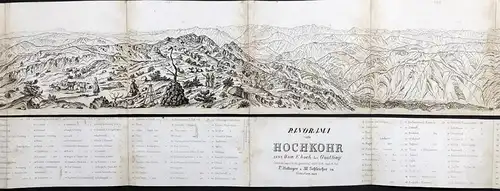 Panorama vom Hochkohr 5692 Wien: F: Hoch bei Göstling Durch die Camera Lucida gezeichnet und in Zink radiert v