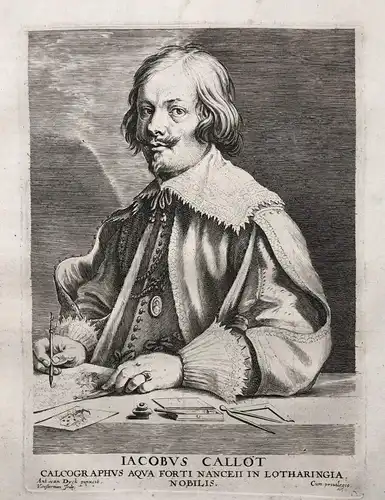 Jacobus Callot - Jacques Callot (1592-1635) Kupferstecher engraver graveur Portrait
