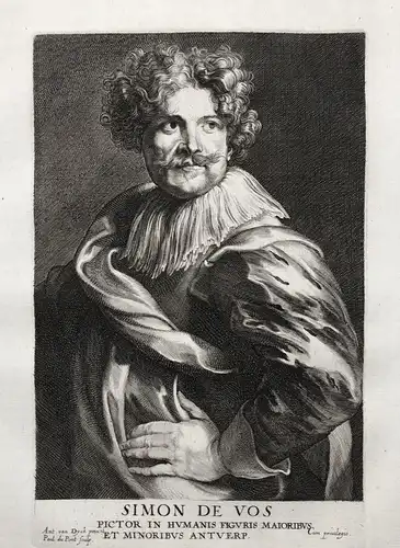 Simon de Vos - Simon de Vos (1603-1676) Flemish painter Maler peintre draughtsman art collector Portrait