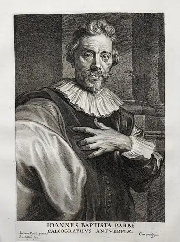 Joannes Baptista Barbe - Jan-Baptiste Barbe (1578-1649) Flemish Kupferstecher engraver graveur Portrait