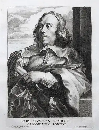 Robertus van Voerst Calcographus Londini - Robert van Voerst (1597-1636) Dutch engraver Kupferstecher graveur