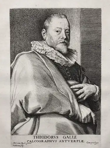 Theodorus Galle - Theodor Galle (1571-1633) Dutch engraver Kupferstecher graveur Portrait