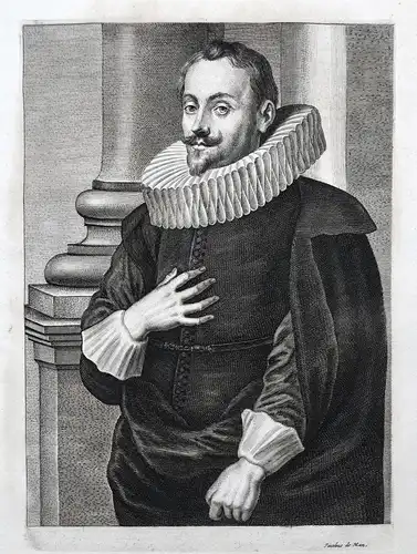 (Adrian Lommelin c. 1620- after 1644) - Flemish printmaker engraver Kupferstecher Portrait