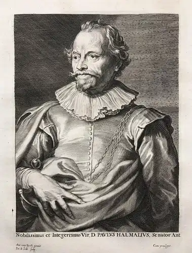 Nobilissimus et Integerrimus Vir, D. Paulus Halmalius, Senator Ant. - Paulus van Halmale (1596-1643) Antwerpen