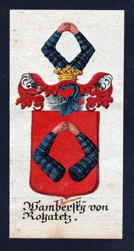 Wambersky von Rotzatetz Böhmen Wappen coat of arms Manuskript