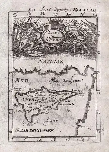 Isles de Cypre - Cyprus Zypern map Karte carte