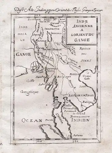 Inde Ancienne a l'Orient du Gange - India Indien Asia Asien map Karte