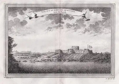 Vue Sud du Forts de Dickscove, tirée de Smith - Dixcove Ghana Fort Medal Cross West Africa Afrika Afrique