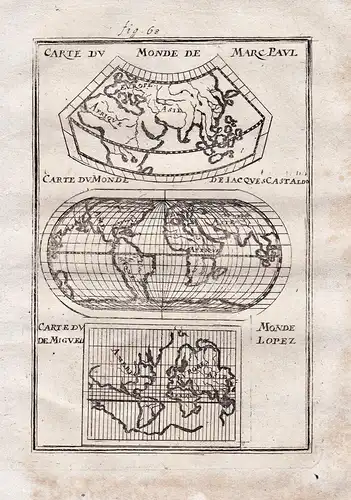 Carte du Monde de Marc Paul... - World Map Weltkarte Mappemonde California as an island