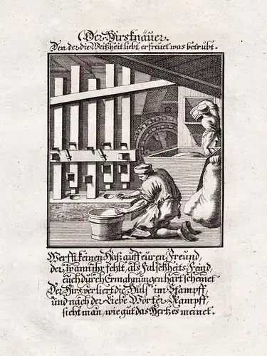 Der Hirsknäuer - Getreide Müller miller Mühle mill Hirsemahler Hirse hearse Beruf profession craft Handwerk