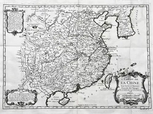 L'Empire de la Chine - China Chine Taiwan Asia Korea Asien map Karte