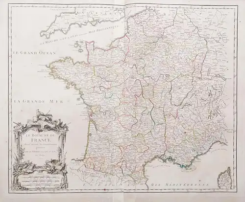 Le Royaume de France divise suivant les Gouvernemens generaux - Frankreich France Dauphiné Champagne Burgund B